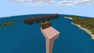 The farm's simple collection system (Image via Mojang)